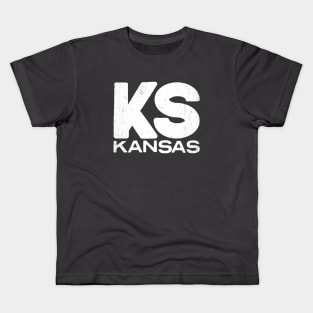 KS Kansas State Vintage Typography Kids T-Shirt